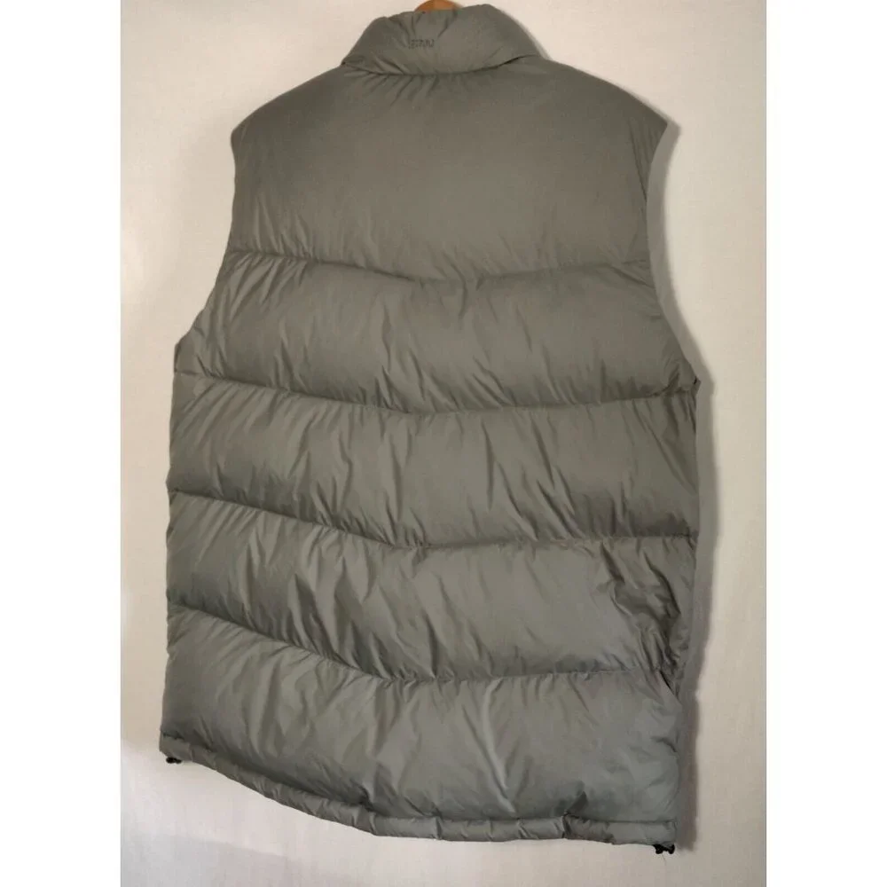 EB700 Eddie Bauer Puffer Vest Men L Tall Gray Goose Down Jacket - Picture 14 of 16